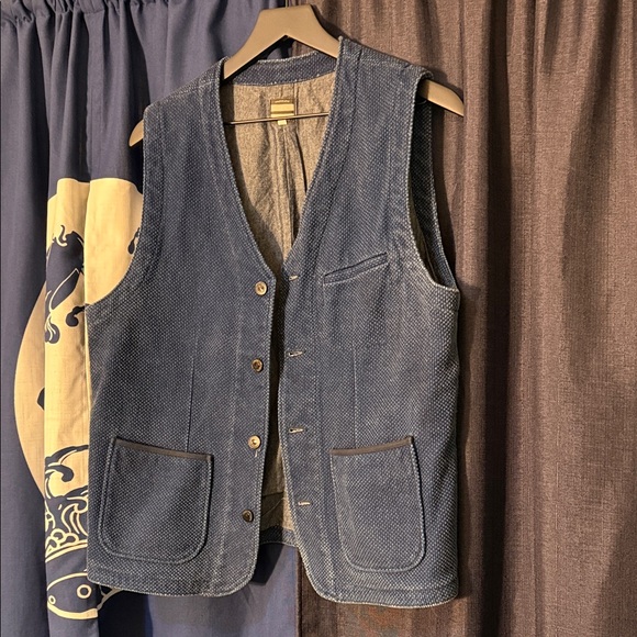 Momotaro Other - Momotaro Indigo Sashiko Blue Denim Vest
